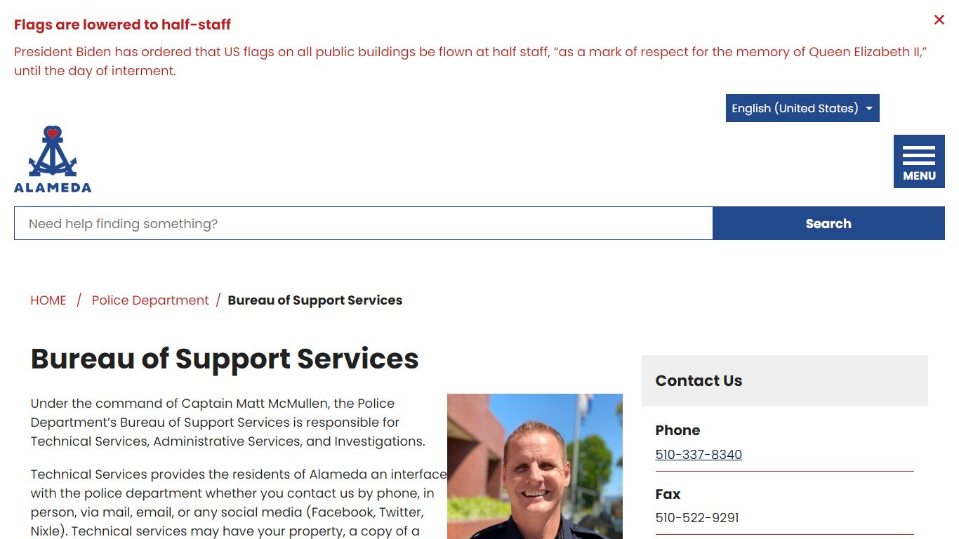 Bureau of Support Services - alamedaca.gov